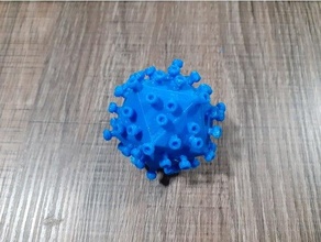 hiv virus aids vrus 3d print model - Mito3D