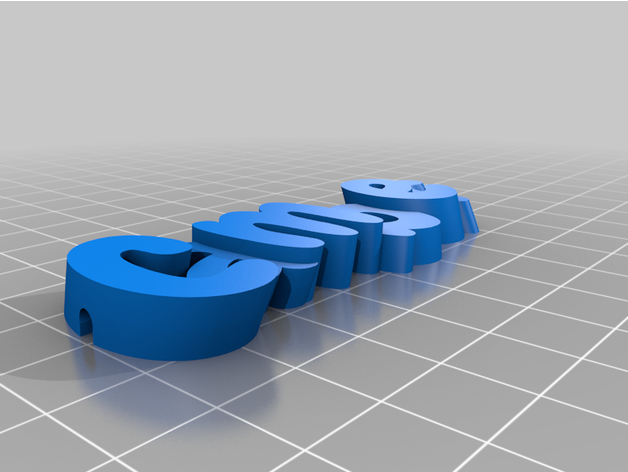 customized remix text key ring 3D print model - Mito3D