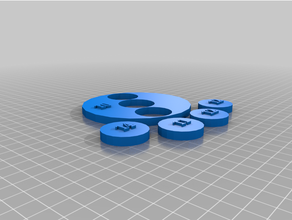 3d tiro arco objetivo puntuación inserciones 3d print model - Mito3D