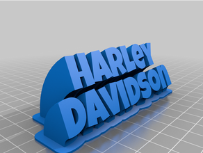 Harley Davidson sortudas cara Fonte personalizado 3d print model - Mito3D