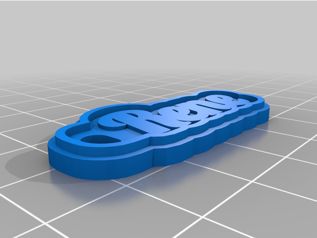 rene portachiavi personalizzato 3D print model - Mito3D