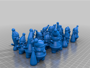 16 random santas customized 3d print model - Mito3D