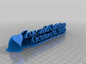 Zoe chrisrian3 personalizado 3d print model - Mito3D