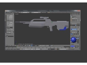 Halo 3 bataille fusil br55 3d print model - Mito3D
