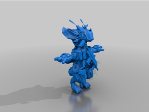 psyber foxx - necromunda underhiver tm fox mutant psycho 3d print model - Mito3D