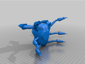 Crabe délirer fixé 3d print model - Mito3D