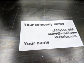 blank business card 3d print model - Mito3D