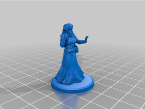 sorceress - hair styles dnd miniature female mage spellcaster 3d print model - Mito3D