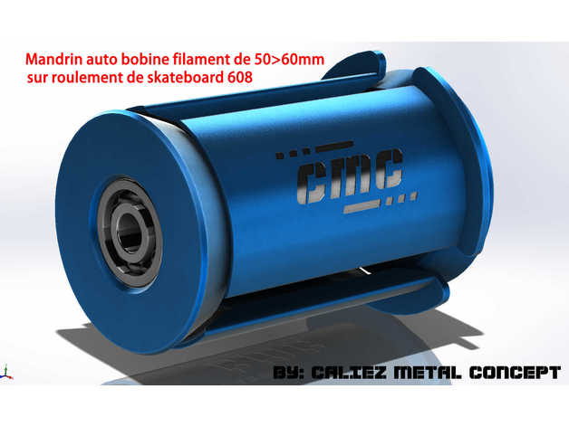 mandrin automatique versare bobine 3D print model - Mito3D