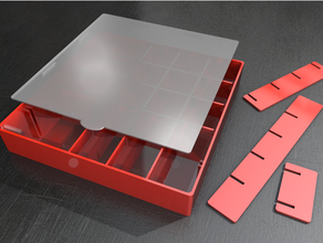 yapılandırılabilir bölme Kutu bölünmüş vidalamak konteyner küçük parçalar depolama araç 3d print model - Mito3D