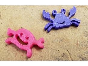 crabby pants - scribble crab happy madewithtinkercad tinkercad 3d print model - Mito3D