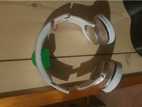 simple headphone hanger hook wall mount 3d print model - Mito3D