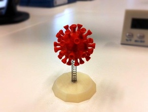 covid 19 bobble virus bobblehead couronne coronavirus covid19 printemps osciller wobbler 3d print model - Mito3D