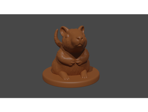 excité rat animal dnd miniature figure Souris sculpter sculpture 3d print model - Mito3D