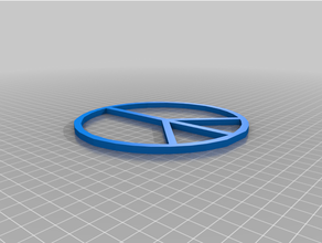 peace symbol symbols 3d print model - Mito3D