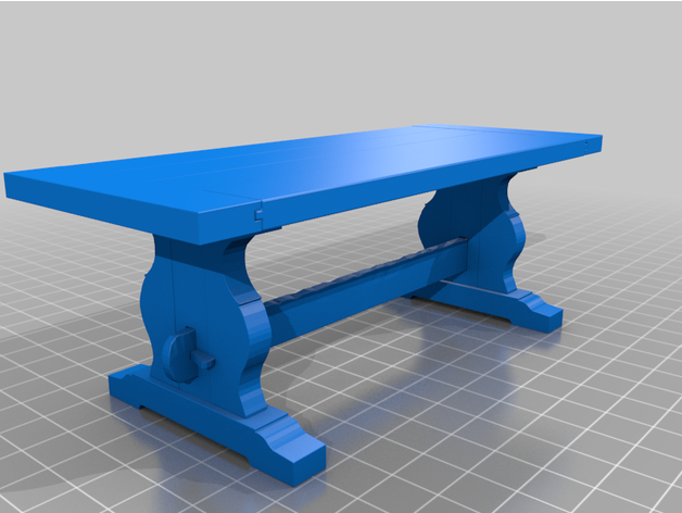 medieval table dd gaming mini miniature rpg tabletop 3D print model - Mito3D