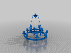 medieval chandelier candle dd mini miniature rpg tabletop 3d print model - Mito3D