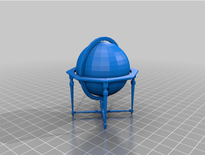globe carte mini miniature rpg table 3d print model - Mito3D