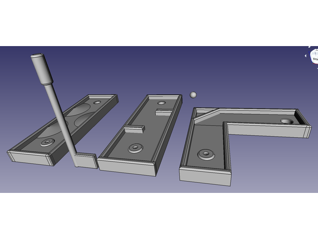 Desktop Mini Golf Schreibtisch Minigolf Spielzeug 3D print model - Mito3D