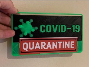 coronavirus COVID 19 personalizado mensaje monitor tablero personalizable notouchchallenge 3d print model - Mito3D