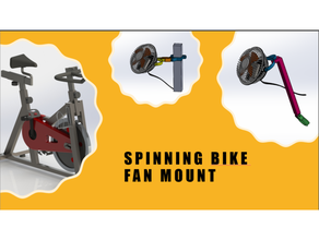 spinning bike fan mount 3d print model - Mito3D