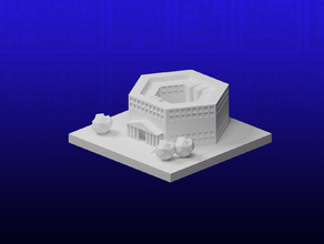 Greeblecitybits central ciudad palacio justicia 3d print model - Mito3D
