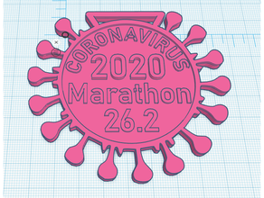coronavirus 2020 marathon medal v2 coronovirus covid-19 race running 3d print model - Mito3D