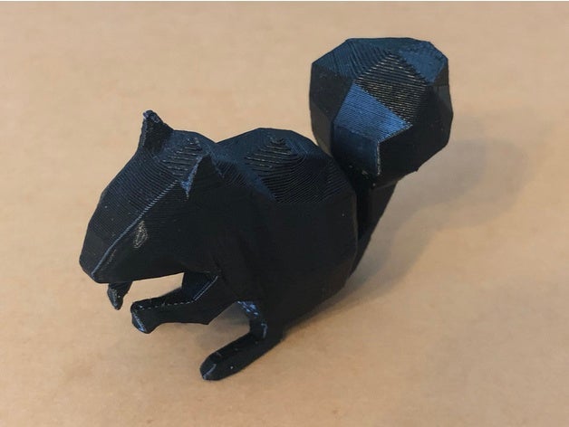 poly écureuil animal 3D print model - Mito3D