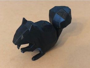 poly squirrel animal poly squirrel 3d print model - Mito3D