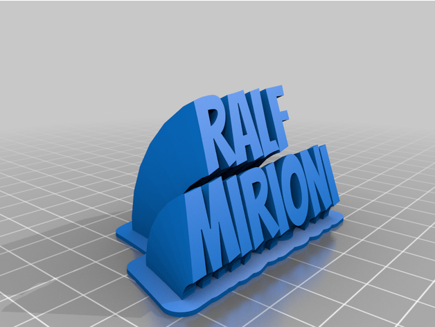 ralf mirioni customized 3D print model - Mito3D