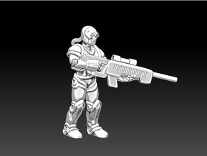 science fiction soldat 28 mm 32 scifi wargaming 3d print model - Mito3D