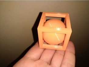ball-in-cube 3d print model - Mito3D