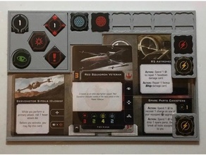 profile pilot dashboard tray x-wing 3d print model - Mito3D