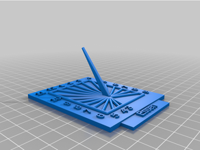 customized square sunclock - essen germany summertime 3d print model - Mito3D