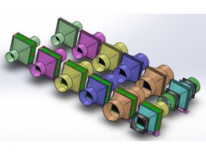 filtre conduits Ventilateurs modulaire 3d print model - Mito3D