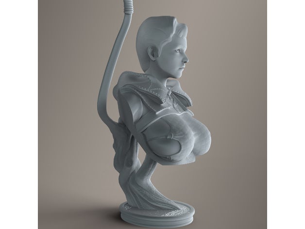 chasseresse buste dnd femelle figure chasseur miniature miniatures statue 3D print model - Mito3D