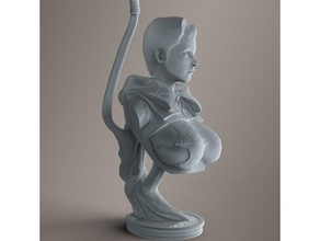 cazadora busto dnd hembra figura cazador miniatura miniaturas estatua 3d print model - Mito3D