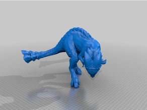 mhw- kestodon male female dnd miniature hunter monster 3d print model - Mito3D