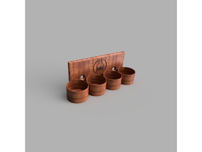 Ginebra botánicos soporte Ingenieria cocina especia estante 3d print model - Mito3D