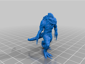 troglodyte demon dnd mini prop dungeon monster pathfinder pawns rpg 3d print model - Mito3D