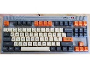the1987 - modular retro-inspired 87 key mechanical keyboard tenkeyless tkl 3d print model - Mito3D