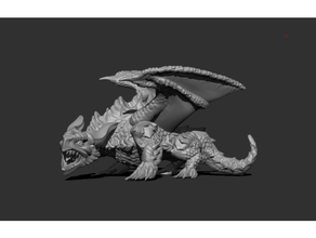 Drachen Miniatur Kreatur dnd Dungeons Miniaturen Rollenspiel Tischplatte 3d print model - Mito3D