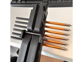 Picatinny Pistole Armbrust Köcher Schiene rot 3d print model - Mito3D