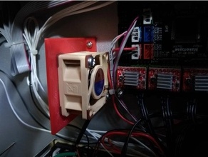 bibo placa mãe ventilador suporte 3d print model - Mito3D