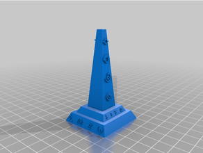 necron escudo parede obelisco ampliando Folha 3d print model - Mito3D