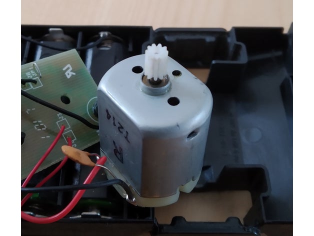 motor engranaje duplo juguete entrenar 3D print model - Mito3D
