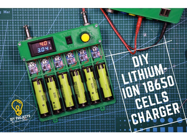 Fai 18650 batteria caricabatterie progetti ioni litio tp4056 allegato 3D print model - Mito3D