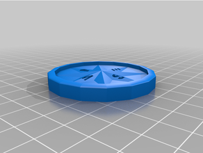 tabletop compass - inlaid letters 3d print model - Mito3D