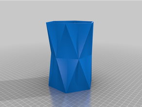 vase tordu hexagones 3d print model - Mito3D
