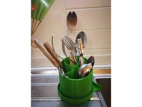 cutlery drainer turbine-inspired kitchen tool 3d print model - Mito3D